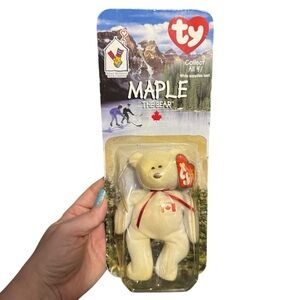 🧸 3/$15 | Maple the Bear Ty Beanie Baby 1999 McDonald’s Exclusive Open Flap